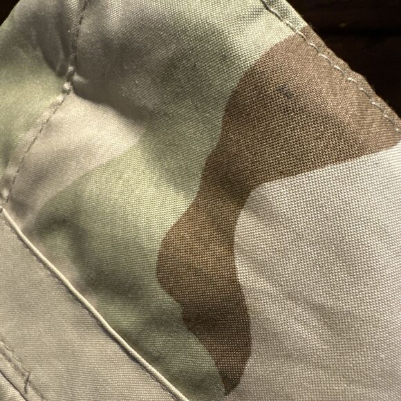 US Military Camouflage Pattern Cap 7 1/8 Desert Class 2 3-Color Ear Flap Equa - Picture 9 of 10